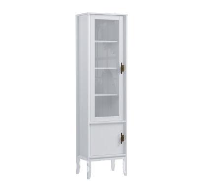 Шкаф Бридж узкий с 1 стеклянной дверью и 1 глухой дверью